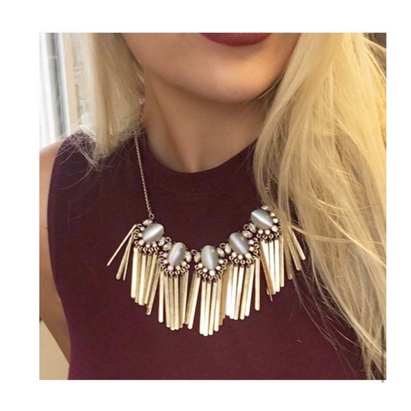 Golden Opal Statement Necklace - Picture 4 of 6